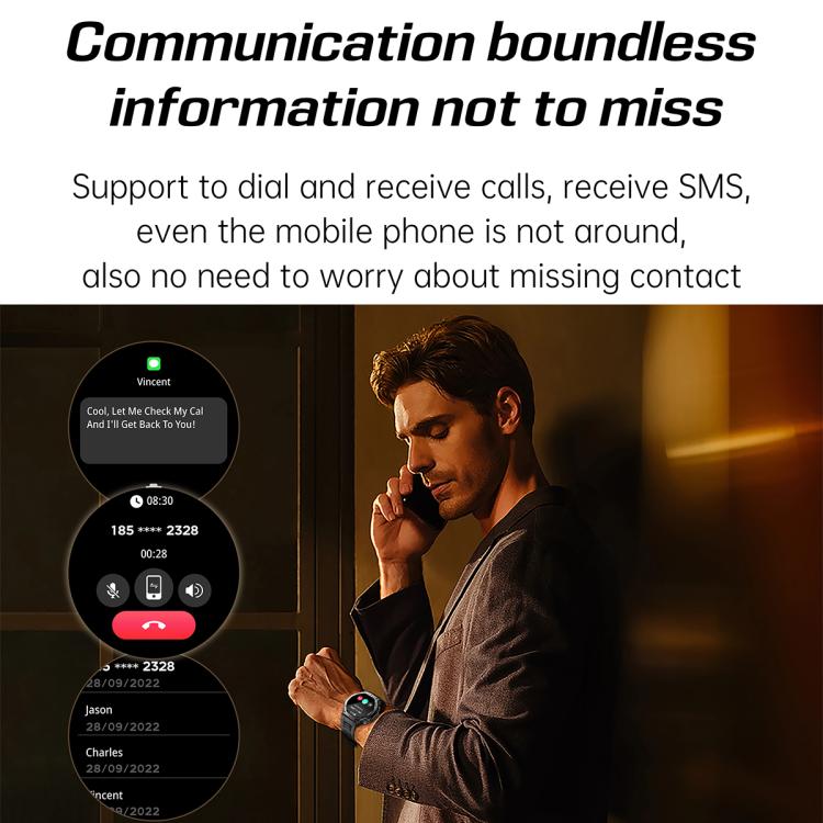 KT85 1.43 inch Screen 5ATM Outdoor Sports Smart Watch with Strong Flashlight