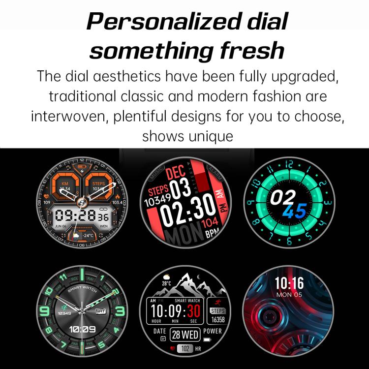 KT85 1.43 inch Screen 5ATM Outdoor Sports Smart Watch with Strong Flashlight