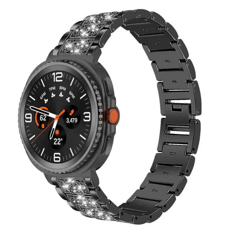 xDfind Diamond Jewelry Stainless Steel Watch Band, For Samsung Galaxy Watch Ultra / Ultra 2025, For Samsung Galaxy Watch8 / Watch8 Classic, For Samsung Galaxy Watch7 / FE / 6 / 5 / 4, For Samsung Galaxy Fit3