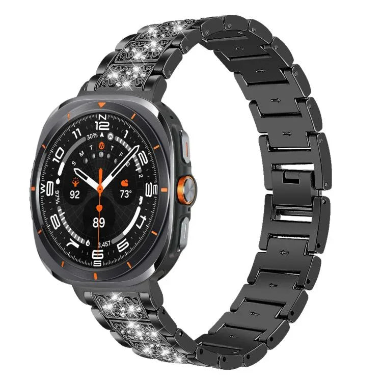 xDfind Diamond Jewelry Stainless Steel Watch Band, For Samsung Galaxy Watch Ultra / Ultra 2025, For Samsung Galaxy Watch8 / Watch8 Classic, For Samsung Galaxy Watch7 / FE / 6 / 5 / 4, For Samsung Galaxy Fit3
