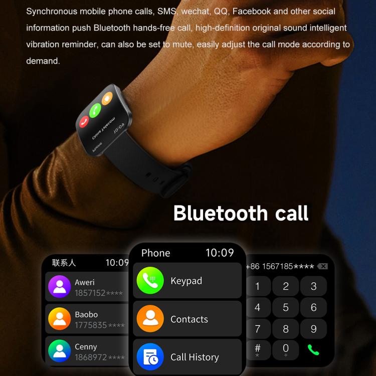 U17 1.85 inch Ultra-thin Curved Screen IP68 Sports Smart Watch