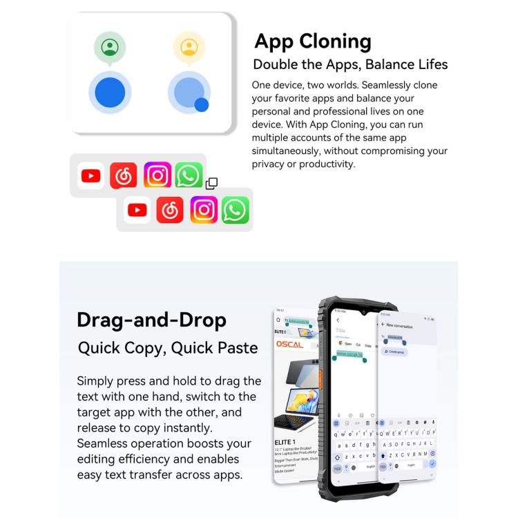 Blackview Oscal Marine 1, 6.56 inch Android 15 Unisoc UMS9230E T615 Octa Core, Network: 4G, OTG, NFC, 4GB+128GB
