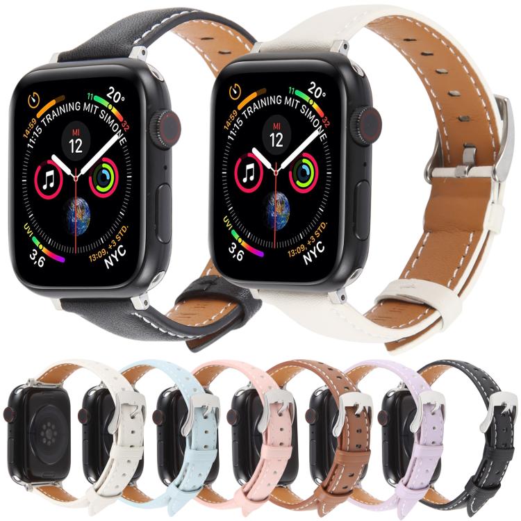 Silk Microfiber Leather Watch Band, For Apple Watch 46mm / 49mm / 45mm / 44mm, For Apple Watch 42mm / 41mm / 40mm / 38mm