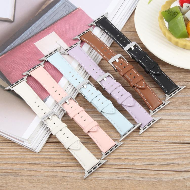Silk Microfiber Leather Watch Band, For Apple Watch 46mm / 49mm / 45mm / 44mm, For Apple Watch 42mm / 41mm / 40mm / 38mm
