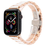 Drei Perlen Keramik 18 mm Edelstahl-Uhrenarmband, für Apple Watch 46 mm / 49 mm / 45 mm / 44 mm, für Apple Watch 42 mm / 41 mm / 40 mm / 38 mm