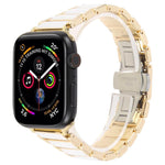 Drei Perlen Keramik 18 mm Edelstahl-Uhrenarmband, für Apple Watch 46 mm / 49 mm / 45 mm / 44 mm, für Apple Watch 42 mm / 41 mm / 40 mm / 38 mm