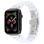 Drei Perlen Keramik 18 mm Edelstahl-Uhrenarmband, für Apple Watch 46 mm / 49 mm / 45 mm / 44 mm, für Apple Watch 42 mm / 41 mm / 40 mm / 38 mm