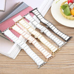 Drei Perlen Keramik 18 mm Edelstahl-Uhrenarmband, für Apple Watch 46 mm / 49 mm / 45 mm / 44 mm, für Apple Watch 42 mm / 41 mm / 40 mm / 38 mm