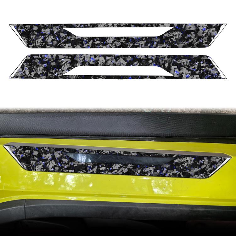 2pcs/Set Forged Gold Foil Carbon Fiber Car Threshold Decorative Sticker for Chevrolet Corvette C8 2020-, Left and Right Driver, Threshold