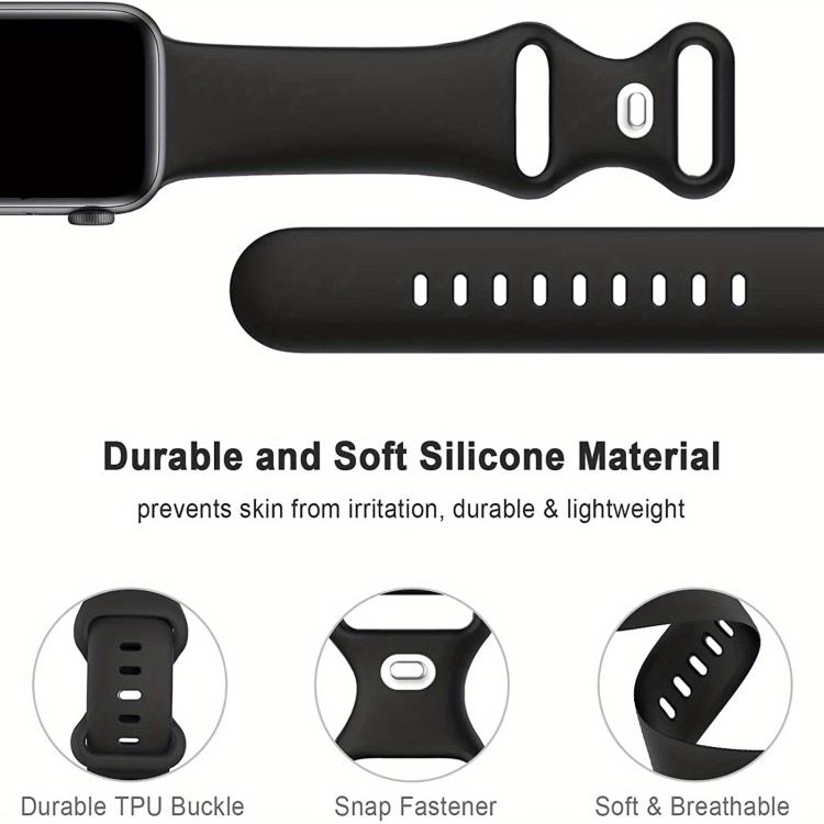 Butterfly Buckle Silicone Watch Band with Film Integrated PC Cover, For Apple Watch Series 44mm, For Apple Watch Series 40mm, For Apple Watch Series 10 / 11 46mm, For Apple Watch Series 10 / 11 42mm, For Apple Watch Series 45mm                         ...