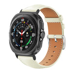 xDfind Flat Head Black Shark Fine Grain Leather Watch Band, For Samsung Galaxy Watch Ultra / Ultra 2025, For Samsung Galaxy Watch8 / Watch8 Classic, For Samsung Galaxy Watch7 / FE / 6 / 5 / 4