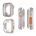 Ladder Buckle Loop Nylon Watch Band with Change to Ultra 49mm Film PC Cover, For Apple Watch Series 44mm, For Apple Watch Series 40mm, For Apple Watch Series 10 / 11 46mm, For Apple Watch Series 10 / 11 42mm, For Apple Watch Series 45mm                ...