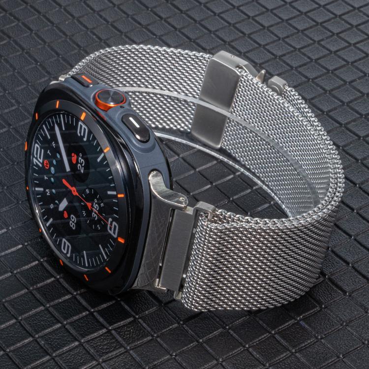 Umbrella Buckle Milanese Stainless Steel Watch Band, For Samsung Galaxy Watch Ultra / Ultra 2025, For Samsung Galaxy Watch8 / Watch8 Classic