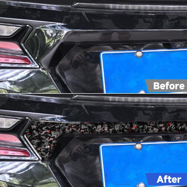 Forged Gold Foil Carbon Fiber Car Trunk Decorative Sticker for Chevrolet Corvette C8 2020-, Left and Right Driver, Trunk