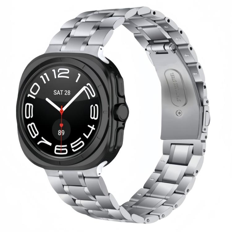 Five Beads Stainless Steel Metal Watch Band, For Samsung Galaxy Watch Ultra / Ultra 2025, For Samsung Galaxy Watch8 / Watch8 Classic