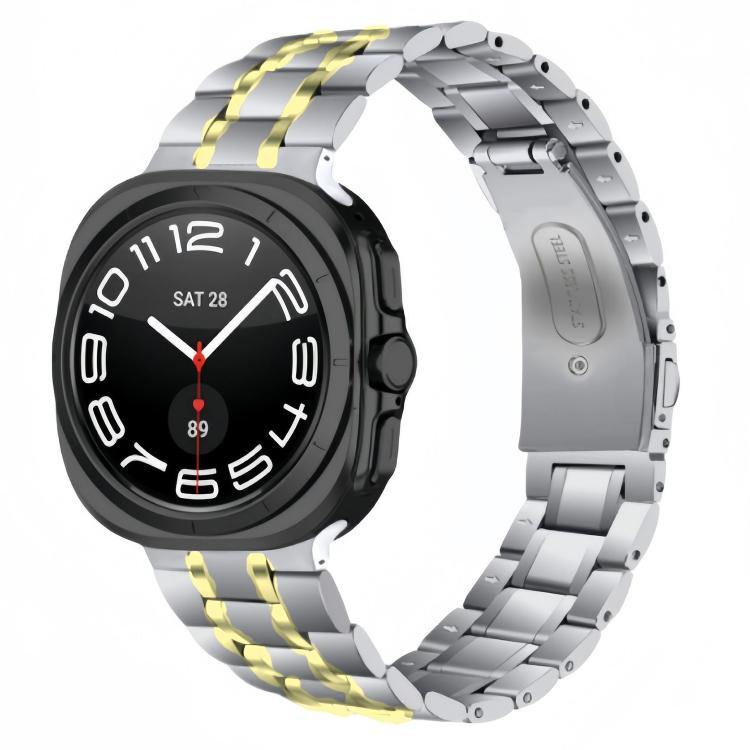 Five Beads Stainless Steel Metal Watch Band, For Samsung Galaxy Watch Ultra / Ultra 2025, For Samsung Galaxy Watch8 / Watch8 Classic