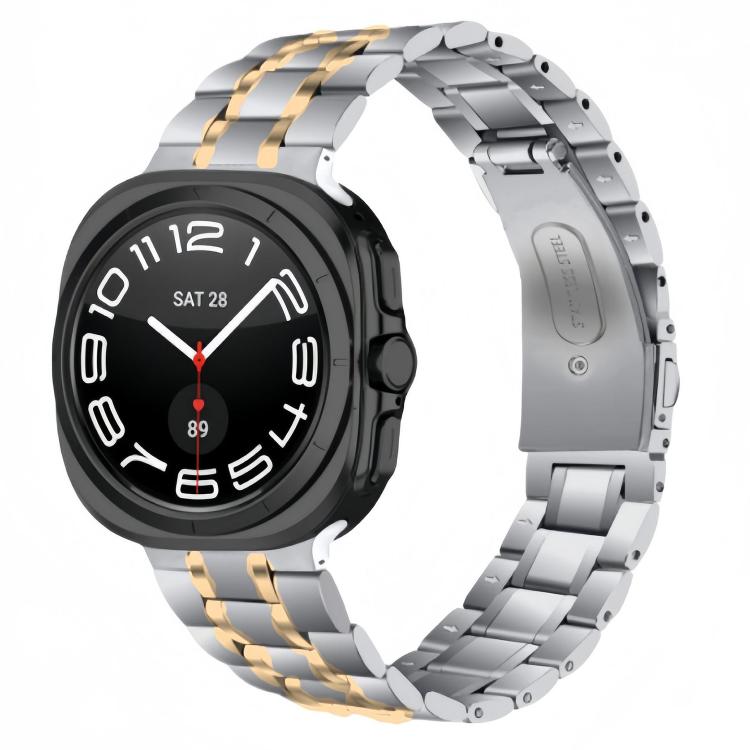 Five Beads Stainless Steel Metal Watch Band, For Samsung Galaxy Watch Ultra / Ultra 2025, For Samsung Galaxy Watch8 / Watch8 Classic