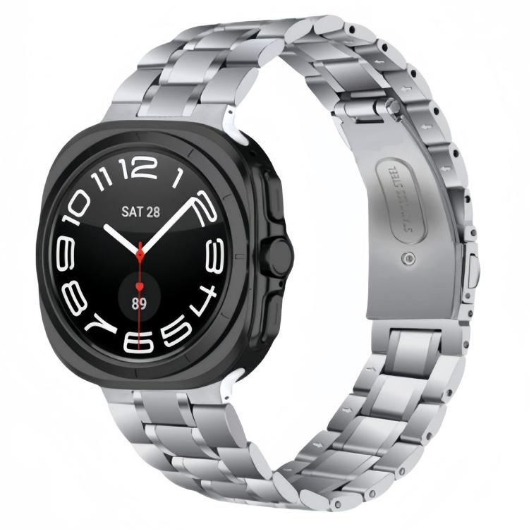 Five Beads Stainless Steel Metal Watch Band, For Samsung Galaxy Watch Ultra / Ultra 2025, For Samsung Galaxy Watch8 / Watch8 Classic