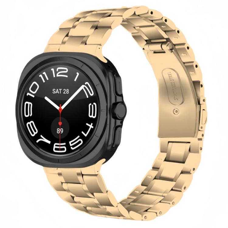 Five Beads Stainless Steel Metal Watch Band, For Samsung Galaxy Watch Ultra / Ultra 2025, For Samsung Galaxy Watch8 / Watch8 Classic