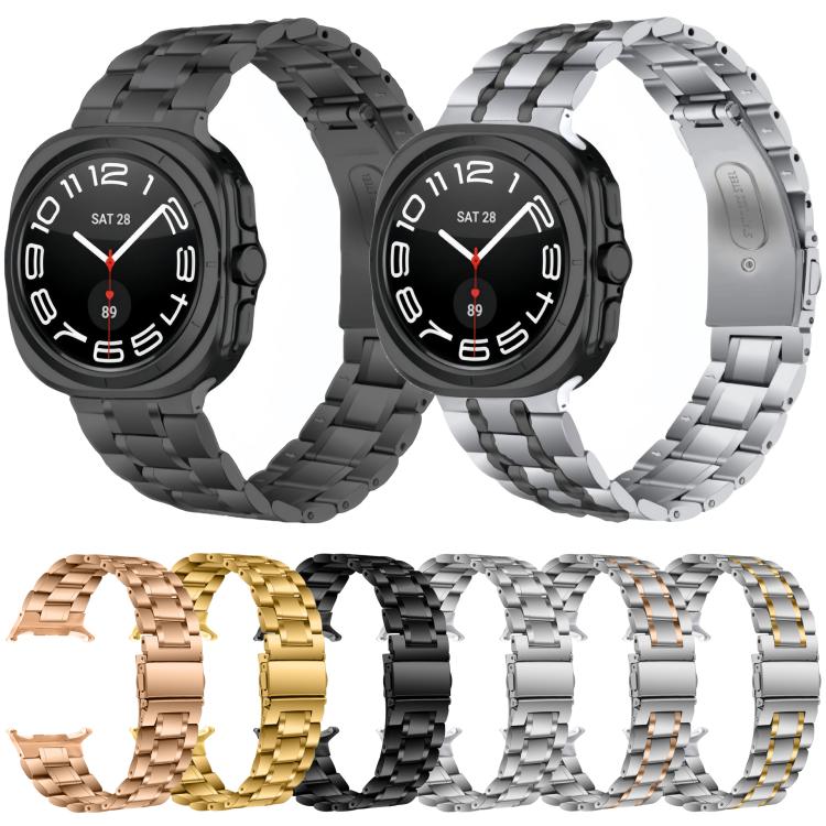 Five Beads Stainless Steel Metal Watch Band, For Samsung Galaxy Watch Ultra / Ultra 2025, For Samsung Galaxy Watch8 / Watch8 Classic