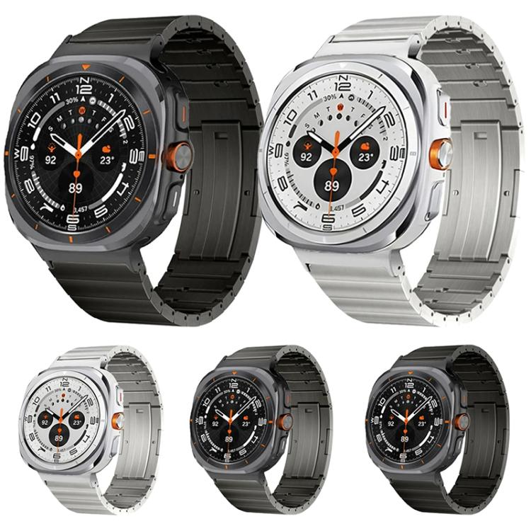 One Bead Side Slide Quick Release Buckle Titanium Alloy Watch Band, For Samsung Galaxy Watch Ultra / Ultra 2025, For Samsung Galaxy Watch8 / Watch8 Classic