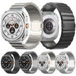 One Beads Magnetic Buckle Titanium Alloy Watch Band, For Samsung Galaxy Watch Ultra / Ultra 2025, For Samsung Galaxy Watch8 / Watch8 Classic