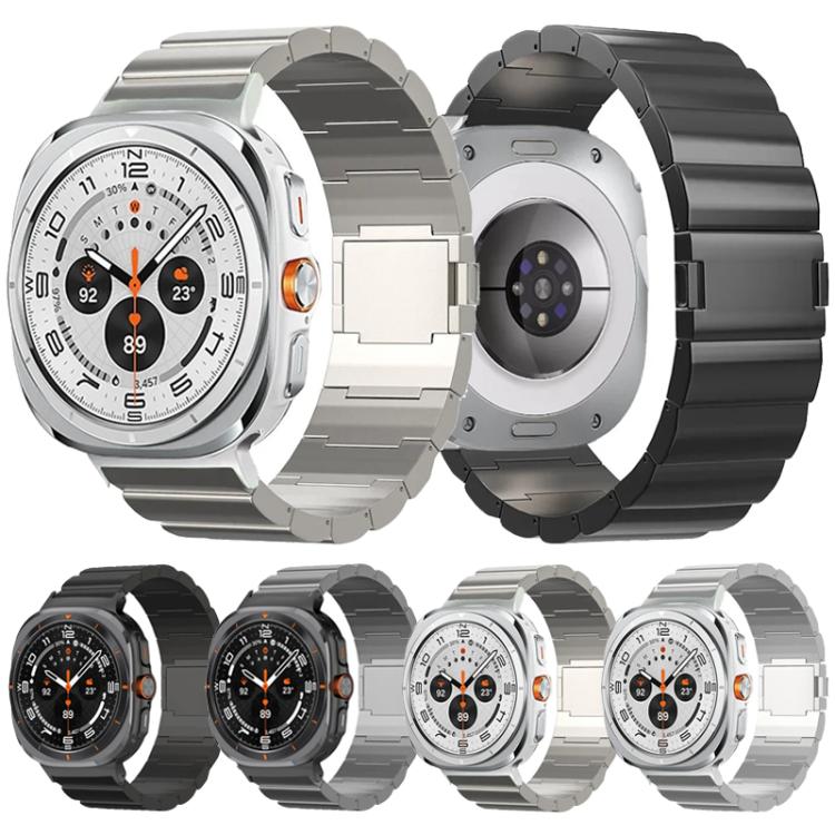 One Beads Magnetic Buckle Titanium Alloy Watch Band, For Samsung Galaxy Watch Ultra / Ultra 2025, For Samsung Galaxy Watch8 / Watch8 Classic