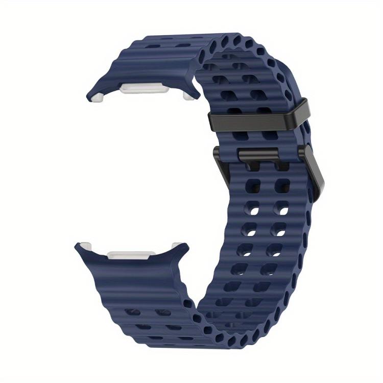 Dual-row Holes Silicone Watch Band with TPU Case, For Samsung Galaxy Watch Ultra 47mm / Ultra 2025