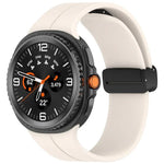 xDfind Fold Black Buckle Magnetic Silicone Watch Band, For Samsung Galaxy Watch8 / Watch8 Classic