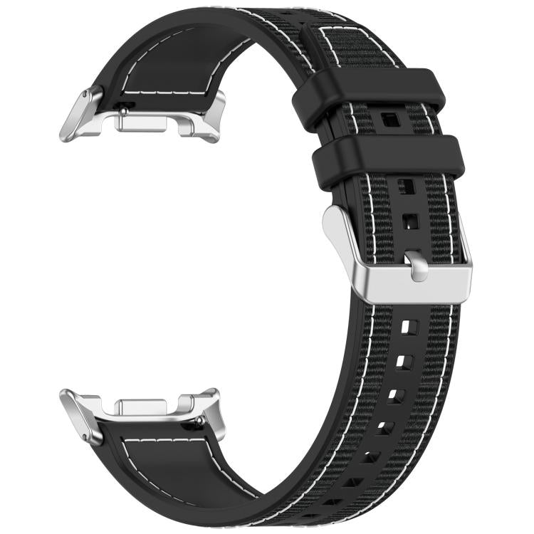 سوار ساعة xDfind من النايلون الهجين مع جديلة سيليكون، لساعات Samsung Galaxy Watch 8 / 8 Classic بمقاس 22 مم