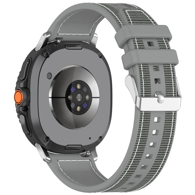 سوار ساعة xDfind من النايلون الهجين مع جديلة سيليكون، لساعات Samsung Galaxy Watch 8 / 8 Classic بمقاس 22 مم