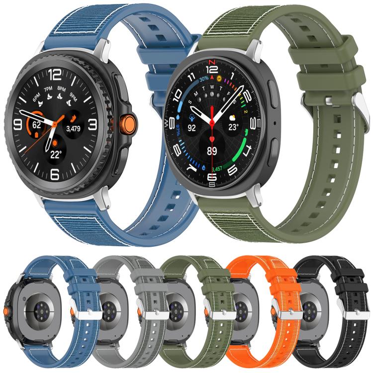 xDfind Hybrid Nylon Braid Silicone Watch Band, For Samsung Galaxy Watch 8 / 8 Classic 22mm