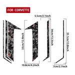 6pcs/Set Forged Gold Foil Carbon Fiber Car Roof Camera Decorative Sticker for Chevrolet Corvette C8 2020-, Left and Right Driver, Roof Camera