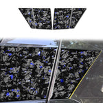 4pcs/Set Forged Gold Foil Carbon Fiber Car Roof Camera Sides Decorative Sticker for Chevrolet Corvette C8 2020-, Left and Right Driver, Roof Camera Sides