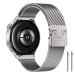 xDfind Milanese Parachute Buckle Stainless Steel Raised Fine Mesh Watch Band, 20mm, 22mm