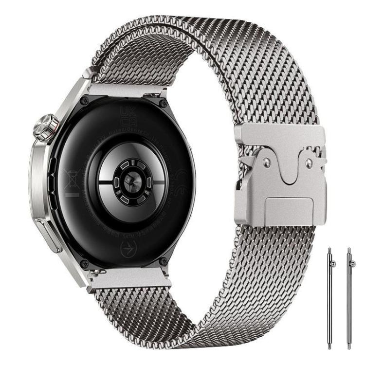 xDfind Milanese Parachute Buckle Stainless Steel Raised Fine Mesh Watch Band, 20mm, 22mm