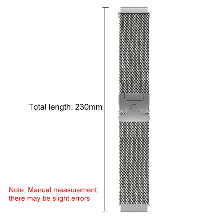 xDfind Milanese Parachute Buckle Stainless Steel Raised Fine Mesh Watch Band, 20mm, 22mm