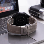 xDfind Milanese Parachute Buckle Stainless Steel Raised Fine Mesh Watch Band, 20mm, 22mm