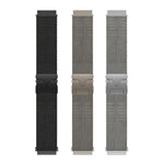 xDfind Milanese Parachute Buckle Stainless Steel Raised Fine Mesh Watch Band, 20mm, 22mm