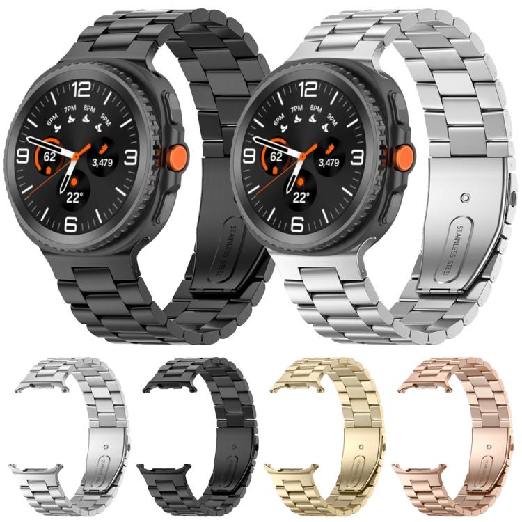 Dreireihiges Edelstahl-Uhrenarmband, für Samsung Galaxy Watch8 / Watch8 Classic
