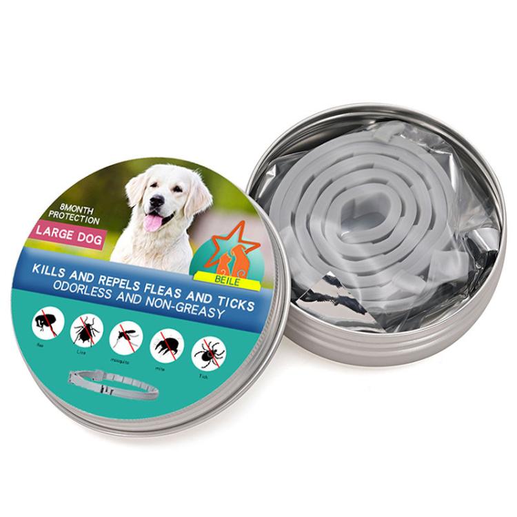 Pet Deworming Calming Collar Fleas Ticks Removing, Aluminum Box Packing, 72cm For Large Dog, 56cm For Puppy, 56cm For Cat