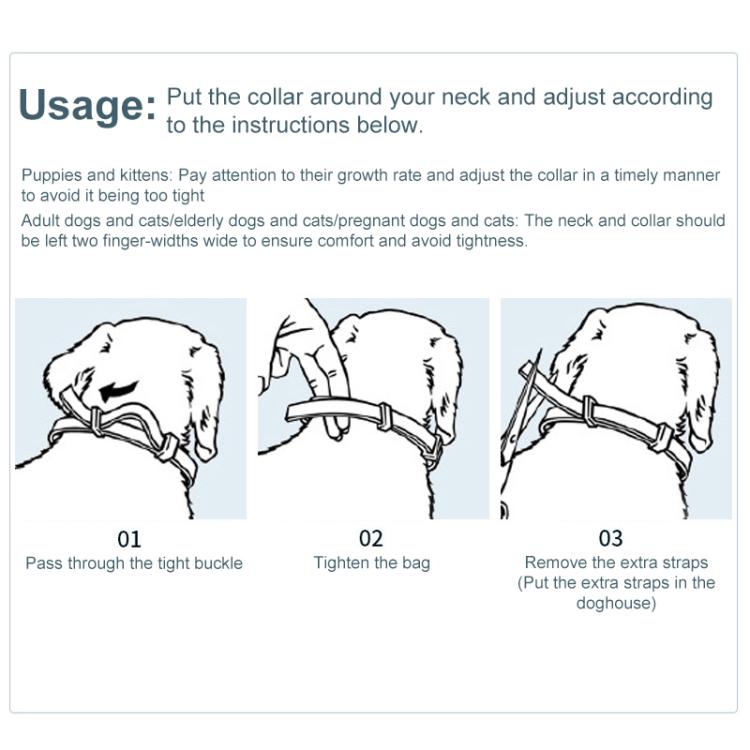 Pet Deworming Calming Collar Fleas Ticks Removing, Aluminum Box Packing, 72cm For Large Dog, 56cm For Puppy, 56cm For Cat