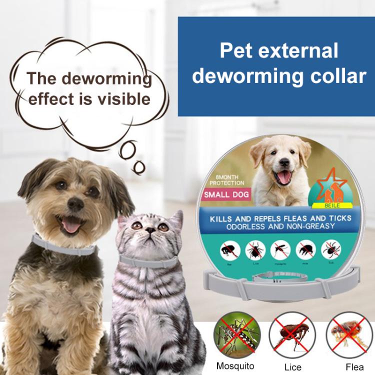 Pet Deworming Calming Collar Fleas Ticks Removing, Aluminum Box Packing, 72cm For Large Dog, 56cm For Puppy, 56cm For Cat