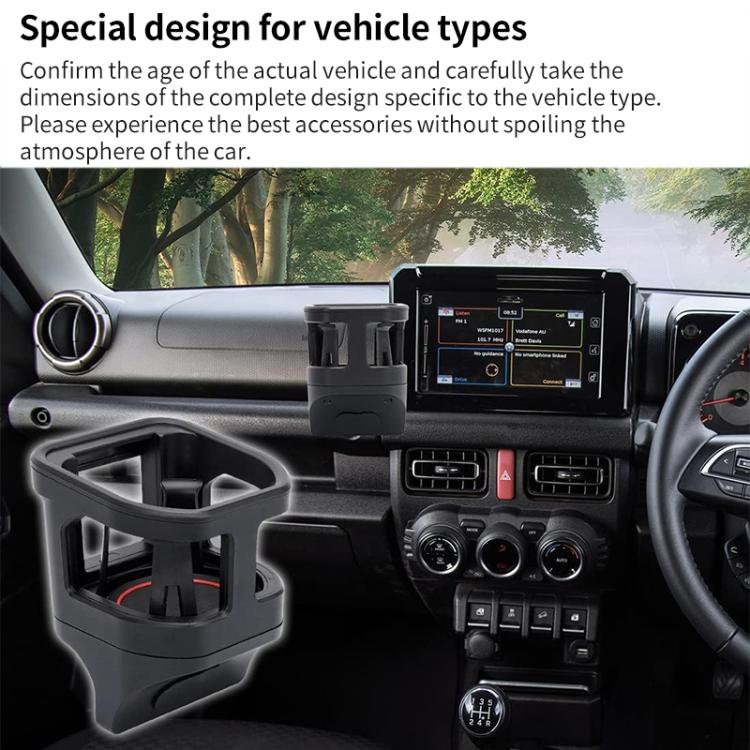 For Suzuki Jimny JB74 / JB64 2018- Car Air Outlet Water Cup Holder, with 3pcs Anti-slip Mats, Water Cup Holder