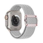 Double Loop Mechanical Buckle Nylon Braid Watch Band, For Apple Watch 46mm / 49mm / 45mm / 44mm