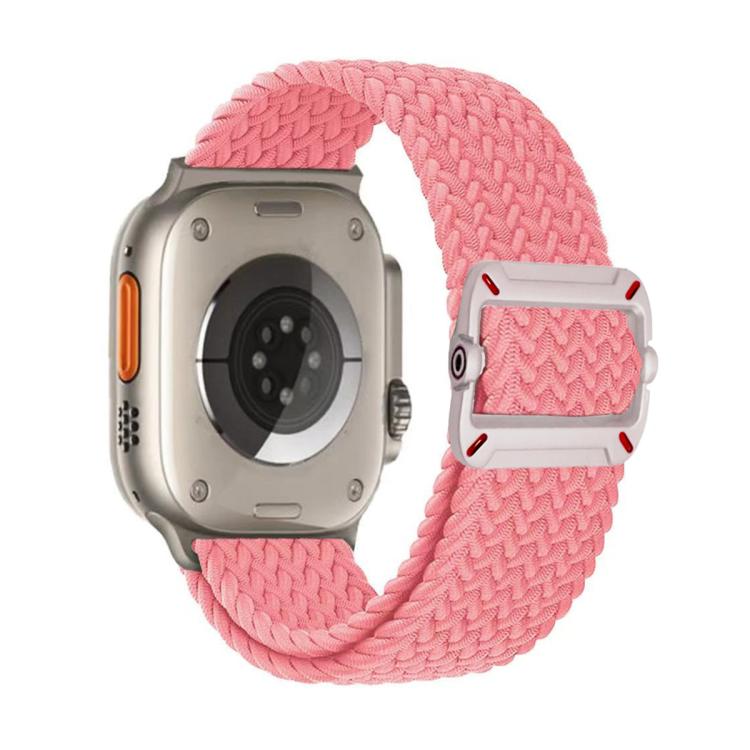 Double Loop Mechanical Buckle Nylon Braid Watch Band, For Apple Watch 46mm / 49mm / 45mm / 44mm