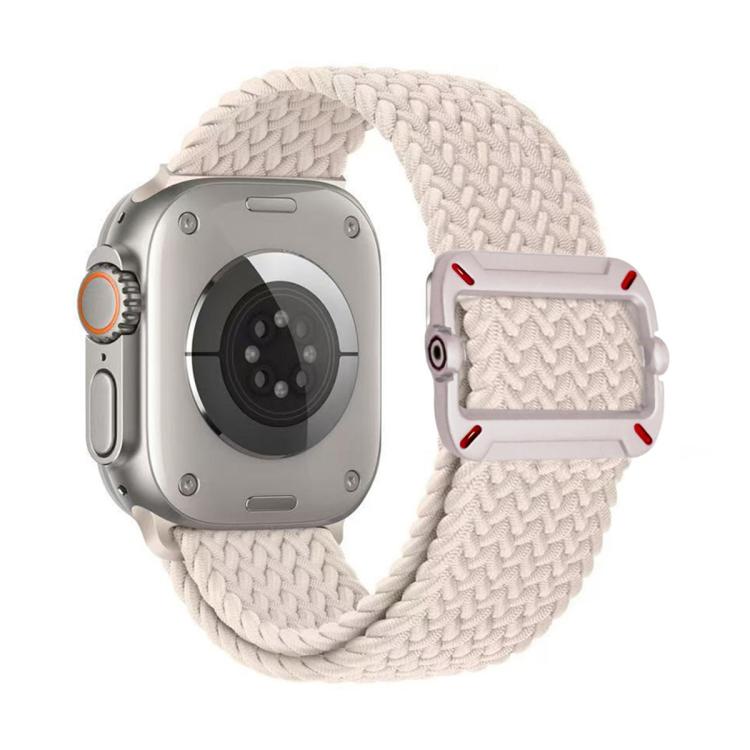 Double Loop Mechanical Buckle Nylon Braid Watch Band, For Apple Watch 46mm / 49mm / 45mm / 44mm
