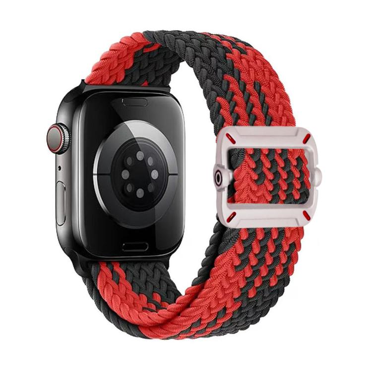 Double Loop Mechanical Buckle Nylon Braid Watch Band, For Apple Watch 46mm / 49mm / 45mm / 44mm