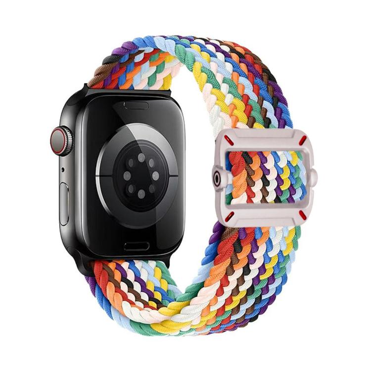 Double Loop Mechanical Buckle Nylon Braid Watch Band, For Apple Watch 46mm / 49mm / 45mm / 44mm