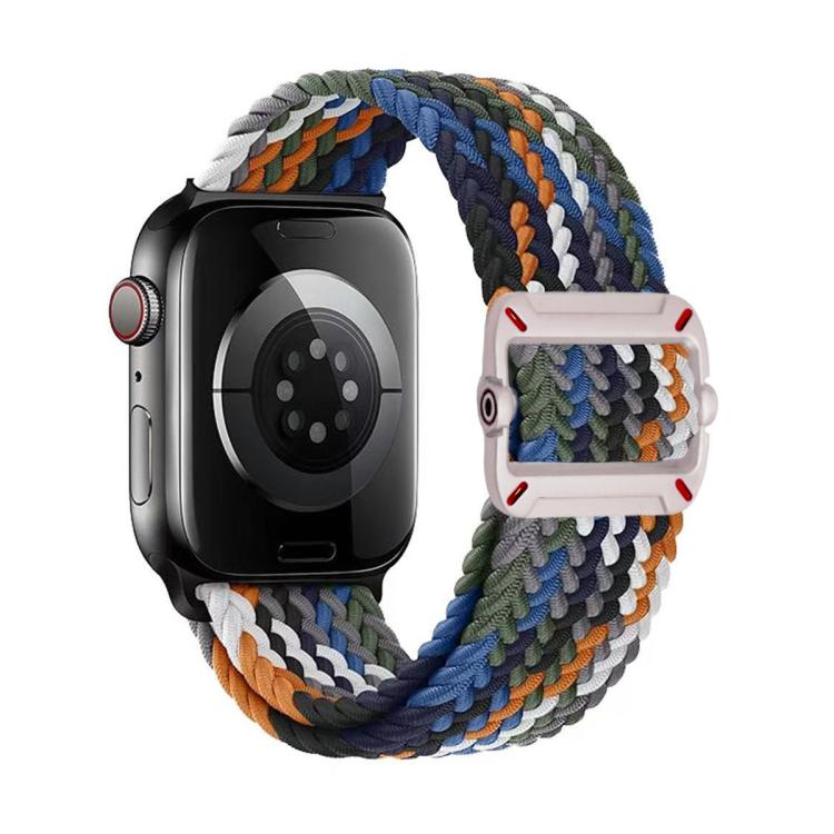 Double Loop Mechanical Buckle Nylon Braid Watch Band, For Apple Watch 46mm / 49mm / 45mm / 44mm